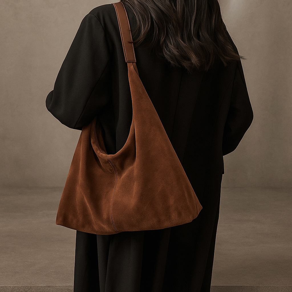 SUEDE DAILY LEATHER TOTE