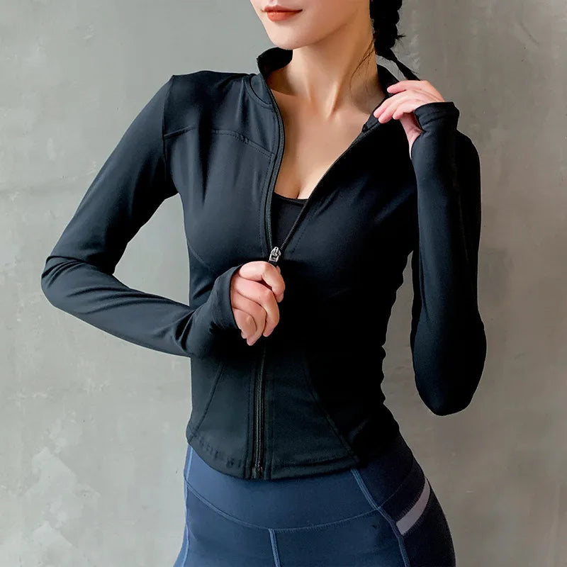 Women Sport Jacket Zipper