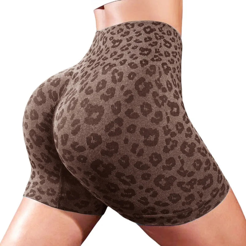 Leopard print shorts for women