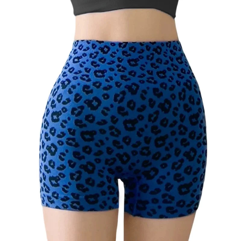 Leopard print shorts for women