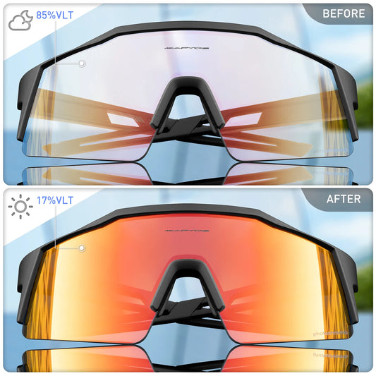 Kapvoe Photochromic Cycling Sunglasses