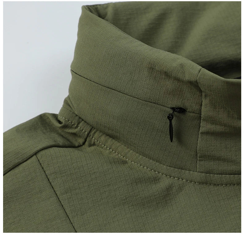 Autumn Sport Jacket Windproof Removable Hooded