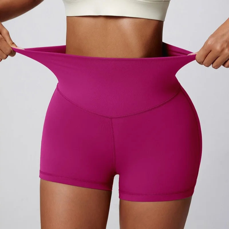 Women Yoga Sports Shorts Cross