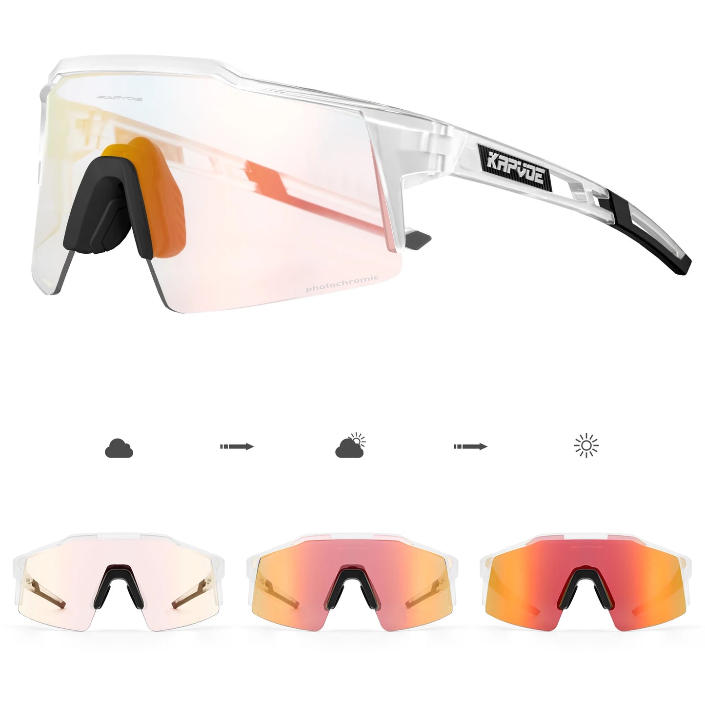 Kapvoe Photochromic Cycling Sunglasses