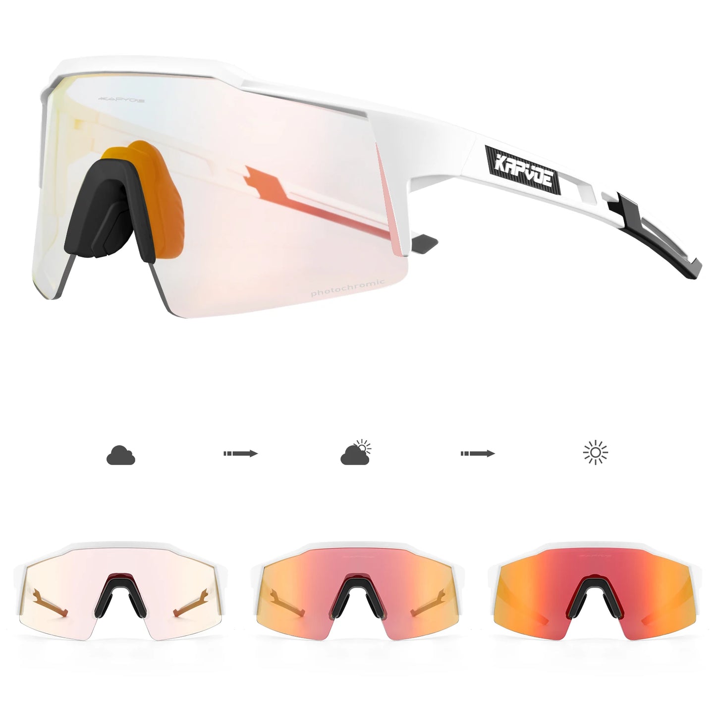 Kapvoe Photochromic Cycling Sunglasses
