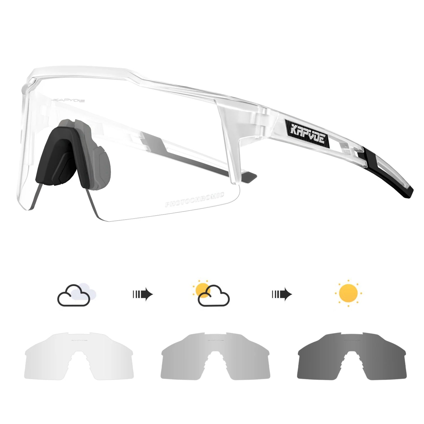 Kapvoe Photochromic Cycling Sunglasses