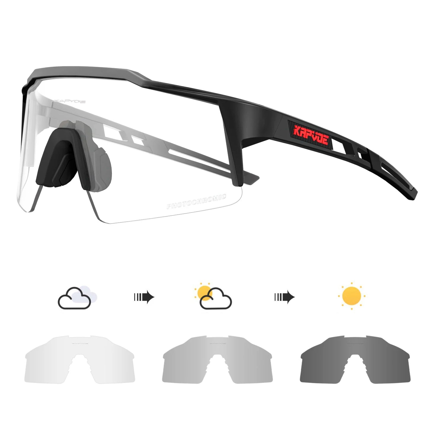 Kapvoe Photochromic Cycling Sunglasses