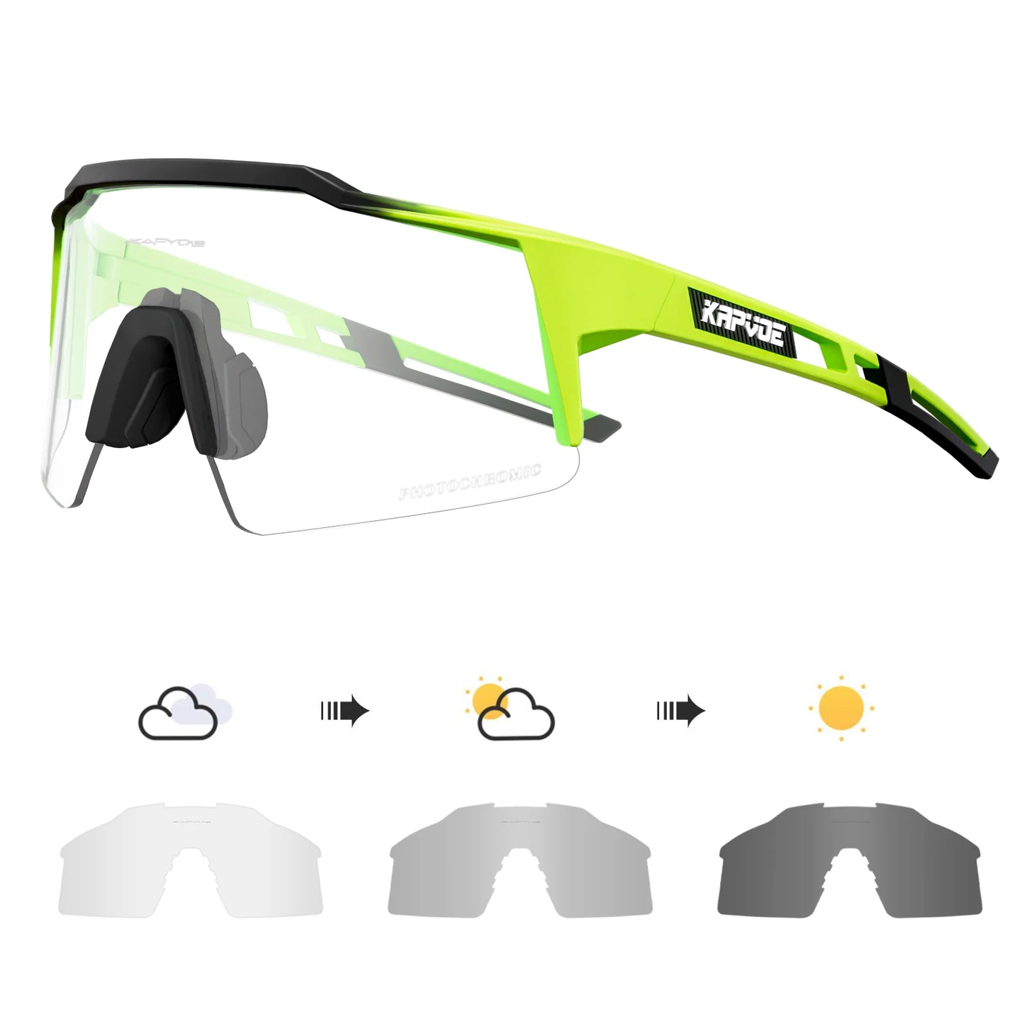Kapvoe Photochromic Cycling Sunglasses