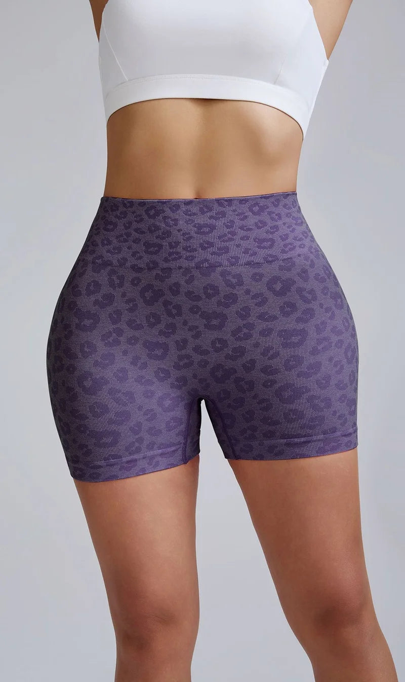 Leopard print shorts for women
