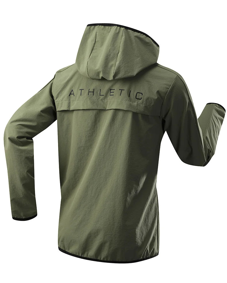 Autumn Sport Jacket Windproof Removable Hooded