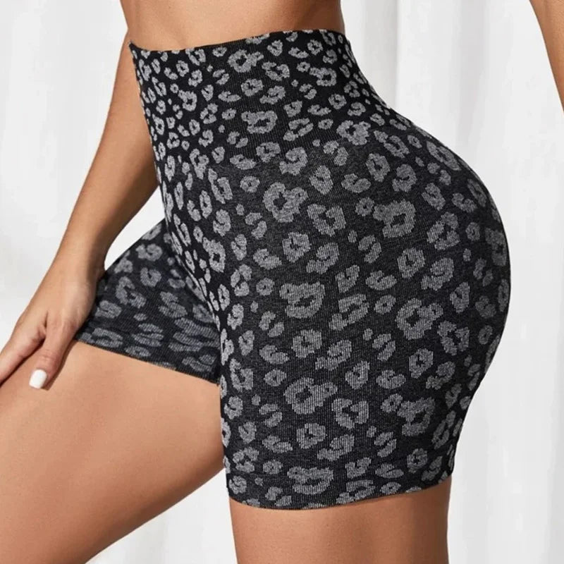 Leopard print shorts for women